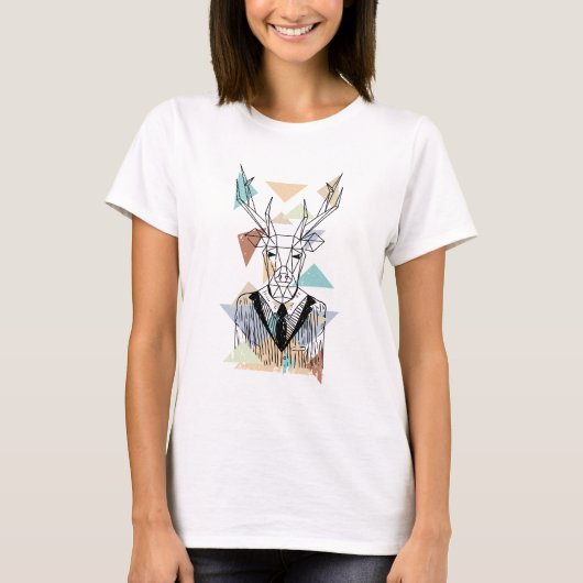 Deer Geometric T-Shirt (Voorkant)