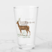 Deer - Gepersonaliseerd Glas (Achterkant)