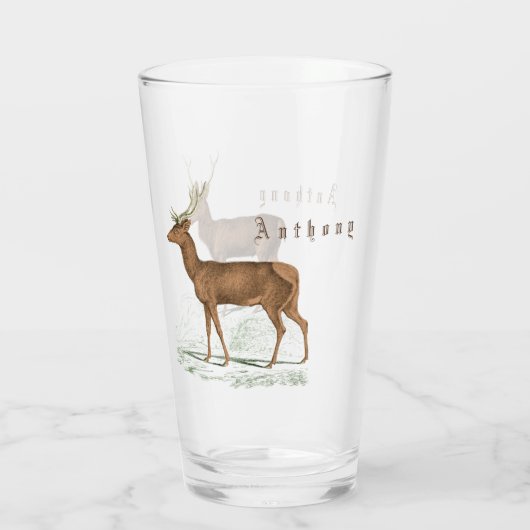  Deer - Gepersonaliseerd Glas (Achterkant)