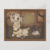 Deer girl zombie gothic fantasy briefkaart (Voorkant)
