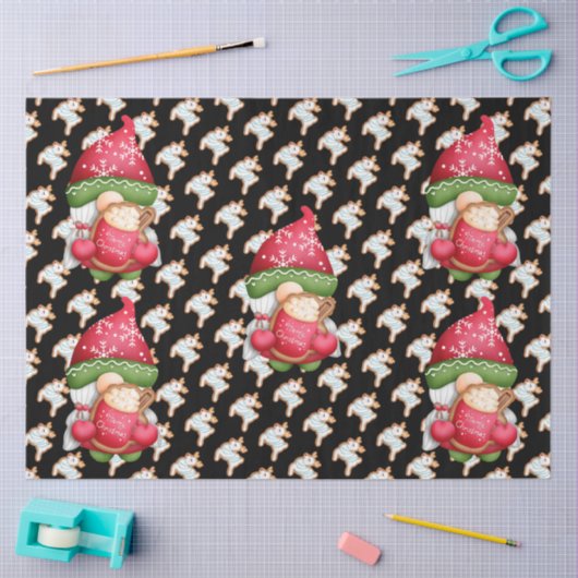 Deer Gnome past kleur aan Tissuepapier (Craft)