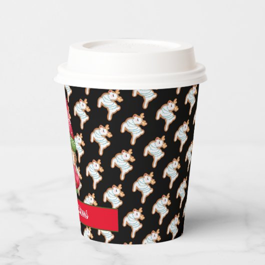 Deer Gnome past kleur en tekst aan Papieren Bekers (Links)