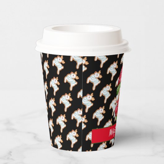 Deer Gnome past kleur en tekst aan Papieren Bekers (Rechts)