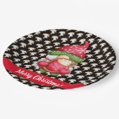 Deer Gnome past kleur en tekst aan Papieren Bordje (Gekanteld)