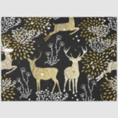 Deer Gold Kerstmis | Weefselpapier voor feestdagen Tissuepapier (Voorkant)