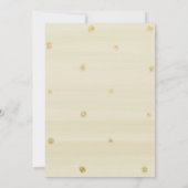 Deer Gold Winter whimsical Birthday Invitation Kaart (Achterkant)
