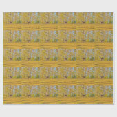 Deer Golden Grass, blue Sky Cadeaupapier (Vlak)