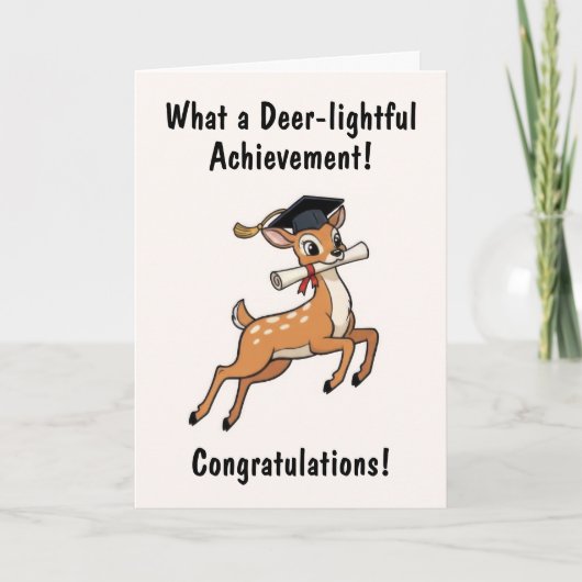 Deer Graduation Card Kaart (Voorkant)