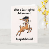 Deer Graduation Card Kaart (Gele Bloem)