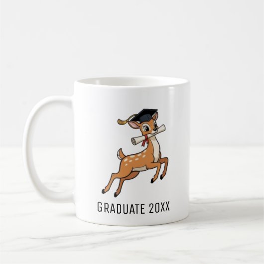 Deer Graduation Personalized Koffiemok (Links)