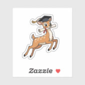 Deer Graduation Sticker (Vel)