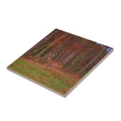 Deer, Green Grass Red en Gold leaves Tegeltje (Zijkant)