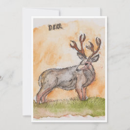 Deer Greeting Card Feestdagenkaart