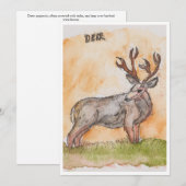 Deer Greeting Card Feestdagenkaart (Voorkant / Achterkant)