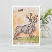 Deer Greeting Card Feestdagenkaart (Staand voorkant)