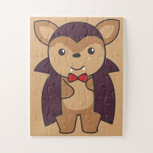 Deer Halloween Cute Devil Vampire Costume Jigzaag Legpuzzel (Verticaal)