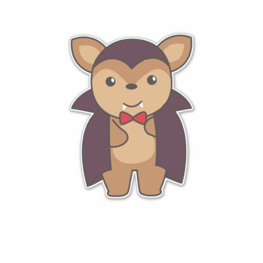 Deer Halloween Cute Devil Vampire Costume Sticker (Voorkant)