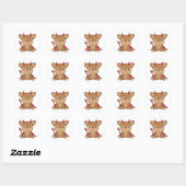 Deer Halloween Cute Devil Witch Costume Classic Ro Ronde Sticker (Vel)