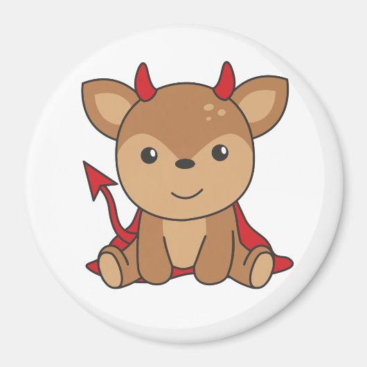 Deer Halloween Cute Devil Witch Costume Magneet (Voorkant)