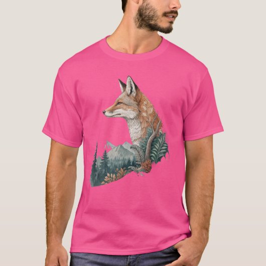 Deer Harmony – Geometric Wildlife & Nature Tee T-shirt (Voorkant)