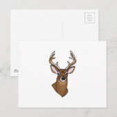 Deer Head Briefkaart (Voorkant / Achterkant)