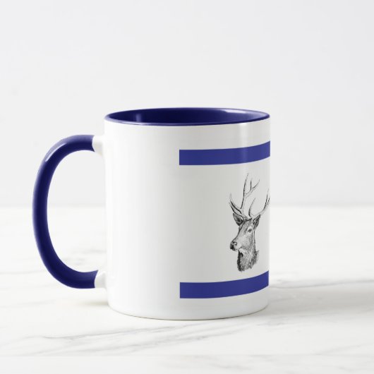 Deer Head Buck Persoonlijke koffie-Mok Mok (Links)