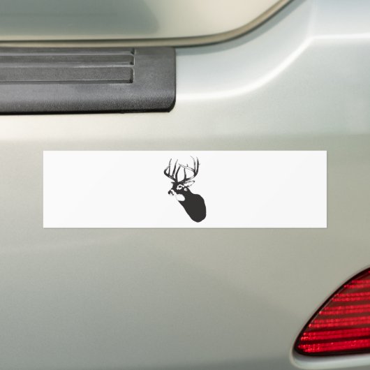 Deer Head Bumpersticker (Op auto)
