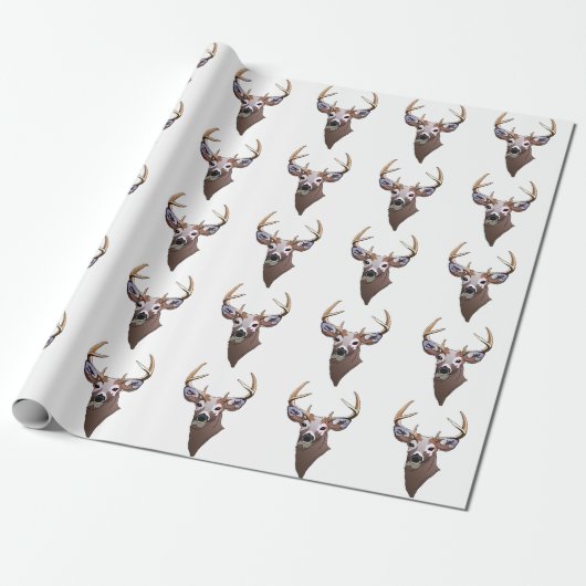 Deer Head Cadeaupapier (Uitgerold)