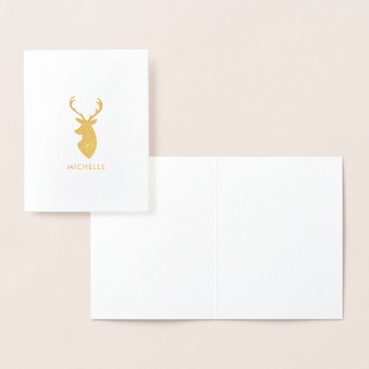 Deer Head Folie Kaarten (Display)