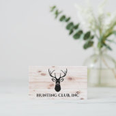 Deer Head Logo | Achtergrond houtkap Visitekaartje (Staand voorkant)