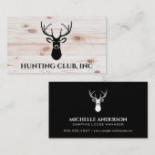 Deer Head Logo | Achtergrond houtkap Visitekaartje (Voorkant / Achterkant)