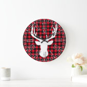 Deer Head Monogram Buffalo Pset Grote Klok (Huis)
