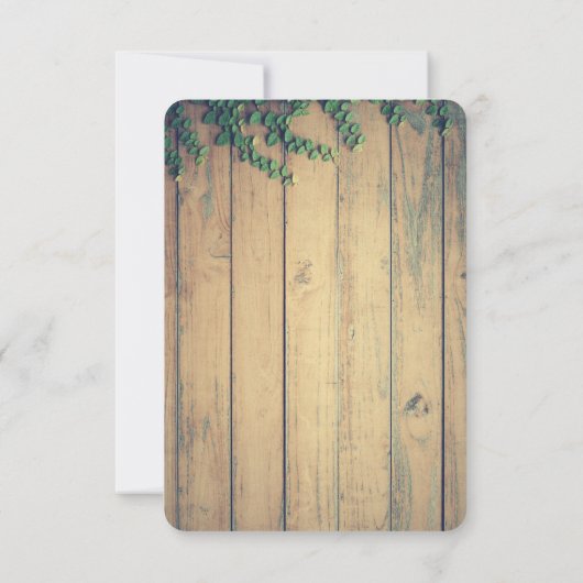 Deer head - Red Pset Rustic Save the Date (Achterkant)