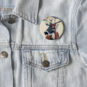 Deer Head Ronde Button 5,7 Cm (In situ)