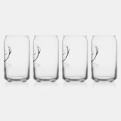 Deer Head Sihlouette Blikvorm Glas (Links)