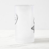 Deer Head Silhouette Matglas Bierpul (Center)