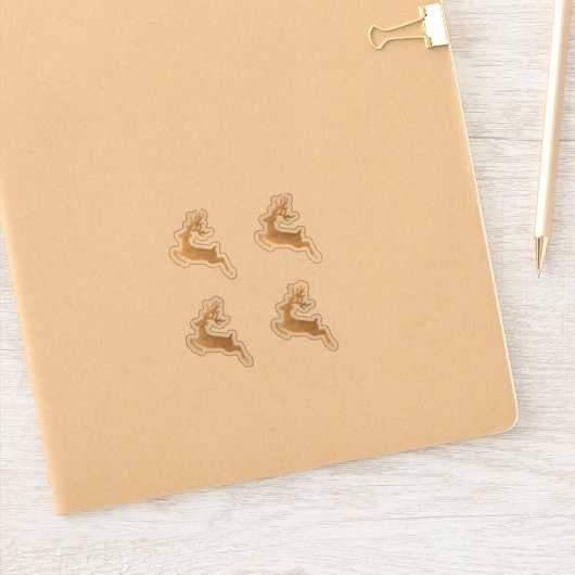 Deer Head Stag Buck Feestdagen kerstenvelop Go Sticker (Notitieboek)