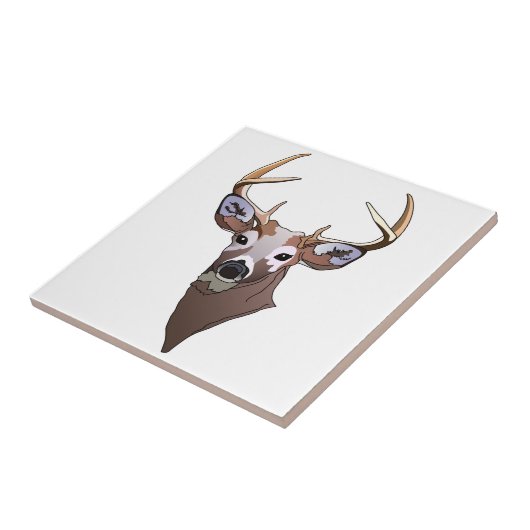 Deer Head Tegeltje (Zijkant)