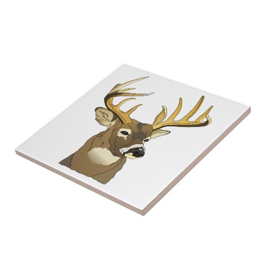 Deer Head Tegeltje (Zijkant)