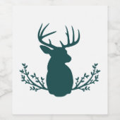 Deer Head Wijn Etiket (Enkel label)