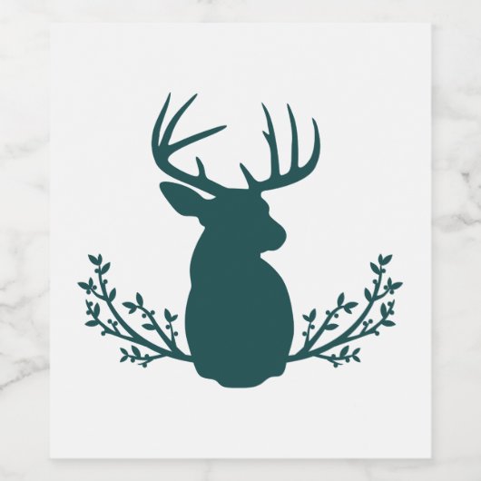 Deer Head Wijn Etiket (Enkel label)