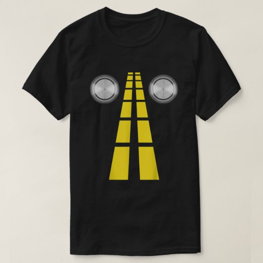 Deer Headlights met wegmarkeringen koppels kostuum T-shirt (Design voorkant)
