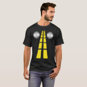 Deer Headlights met wegmarkeringen koppels kostuum T-shirt (Voorkant volledig)