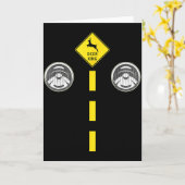 Deer Headlights With Road Markings Couples Costume Kaart (Gele Bloem)