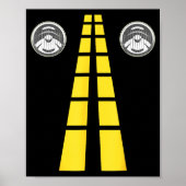 Deer Headlights With Road Markings Couples Costume Poster (Voorkant)