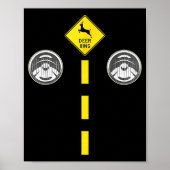 Deer Headlights With Road Markings Couples Costume Poster (Voorkant)