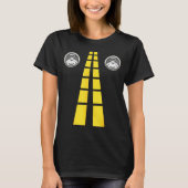 Deer Headlights With Road Markings Couples Costume T-shirt (Voorkant)