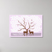 Deer Heart Guest Book Canvas - 150 handtekeningen (Voorkant)