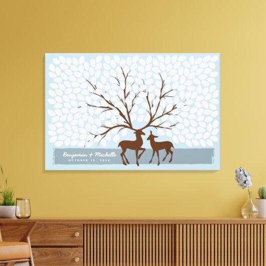 Deer Heart Guest Book Canvas - 250 ruimtes (Insitu (Woonkamer))