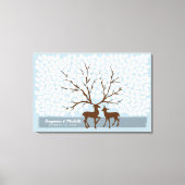 Deer Heart Guest Book Canvas - 250 ruimtes (Voorkant)